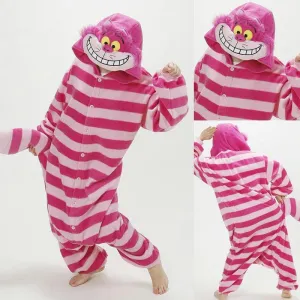 Adult Cheshire Cat Onesies Hoodie Kigurumi Pajamas Costumes