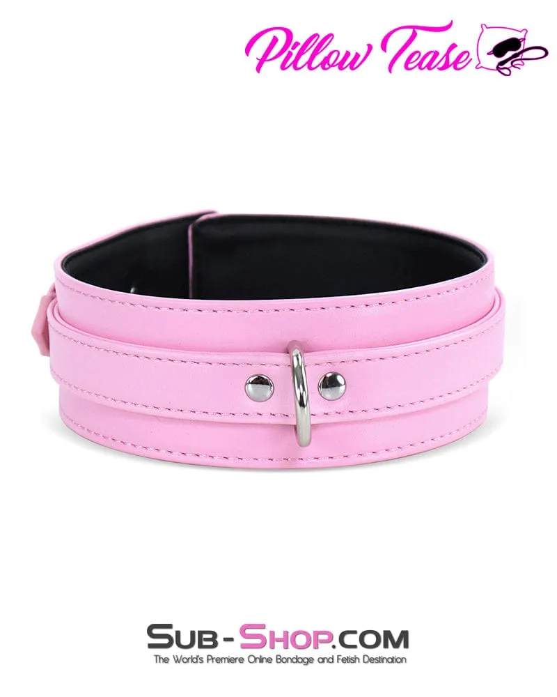 0841DL      Princess Pink Bondage Collar and Leash Set