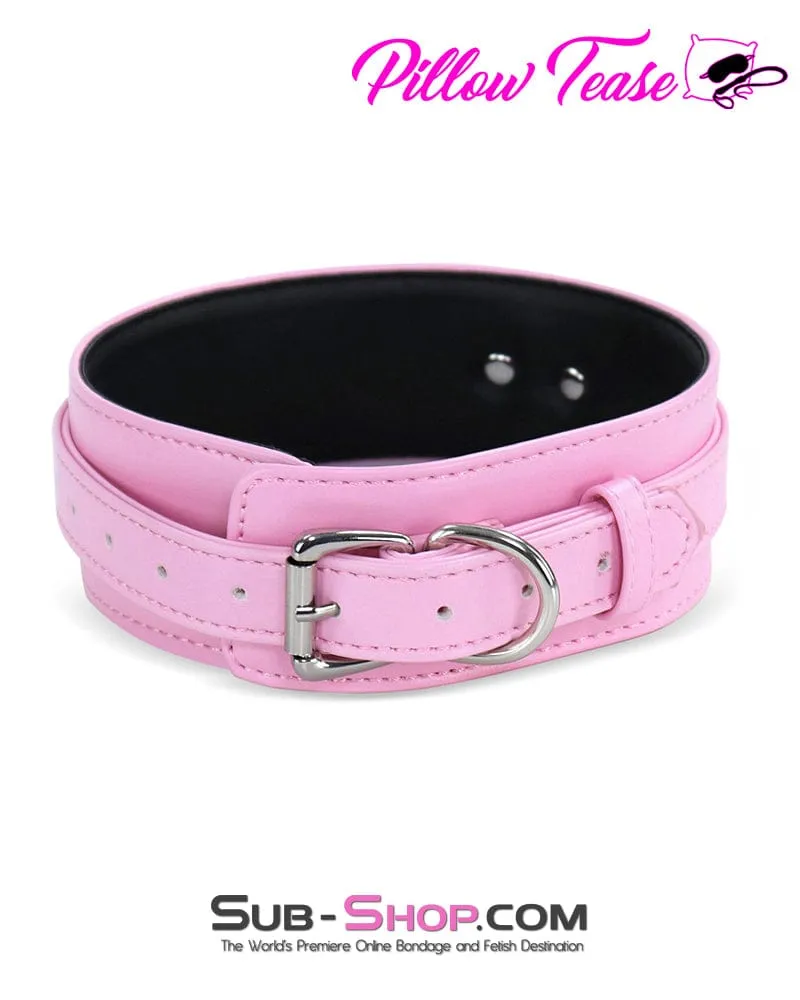 0841DL      Princess Pink Bondage Collar and Leash Set