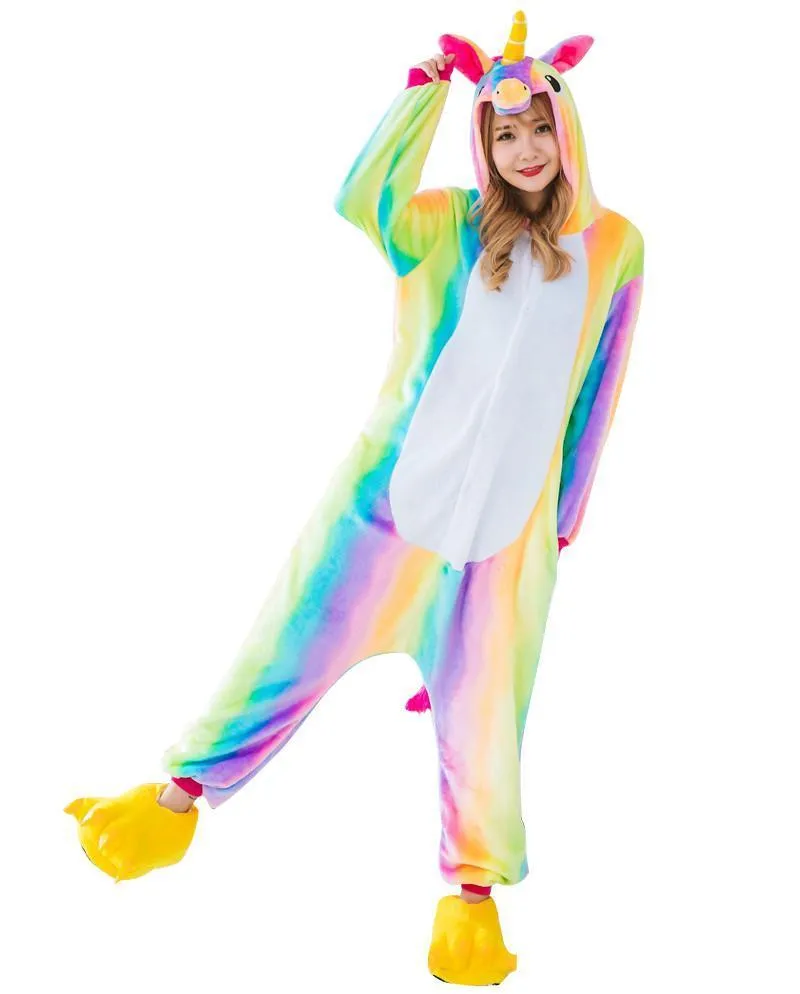 Adult Animal Unicorn Onesies Kigurumi Hoodie Costume Pajamas