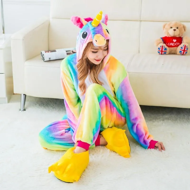 Adult Animal Unicorn Onesies Kigurumi Hoodie Costume Pajamas