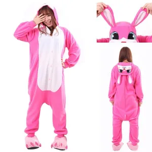 Adult Easter Bunny Rabbit Kigurumi Onesie Warm Hoodie Costume Pajamas