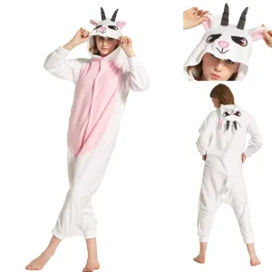 Adult Pink Goat Onesies Hoodie kigurumi Costume Pajamas