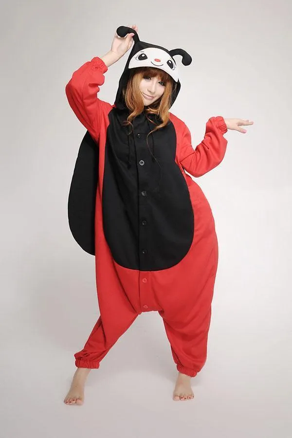 Adult Red Ladybird Onesies Hoodie kigurumi costume Pajamas