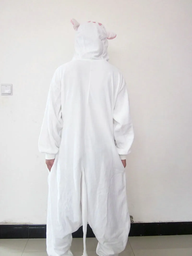 Adult white cat Onesies Hoodie kigurumi costume Pajamas