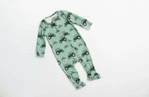 AFC Green Tractor Baby Bamboo Pajamas