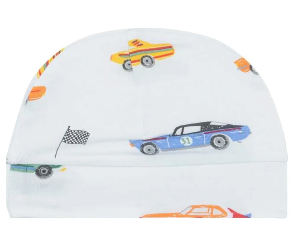 Angle Dear Beanie Cap - Muscle Cars White