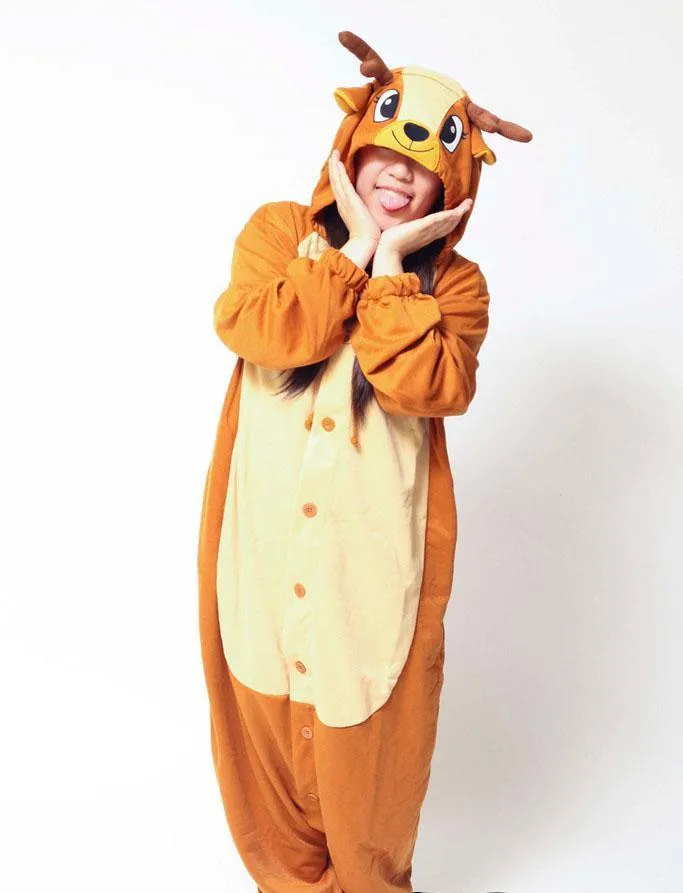 Animal Adult Deer Onesies Hoodie Kigurumi Costume pajamas