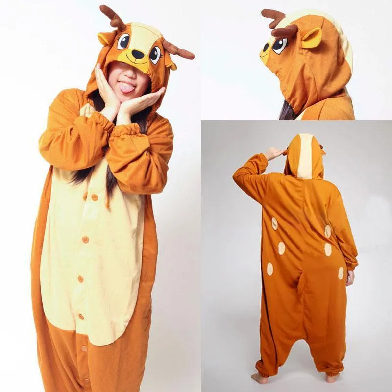 Animal Adult Deer Onesies Hoodie Kigurumi Costume pajamas