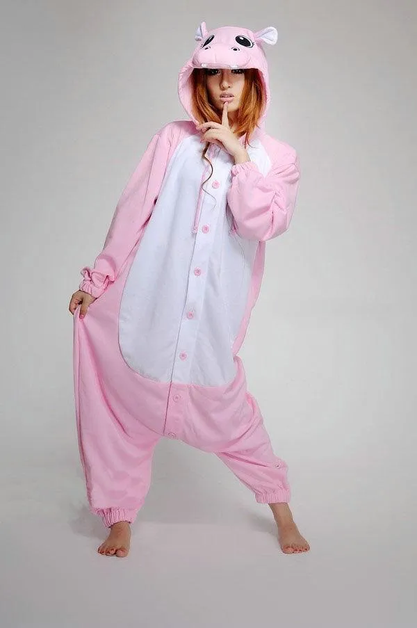 Animal Adult Hippo Onesies Hoodie kigurumi Pajamas costume