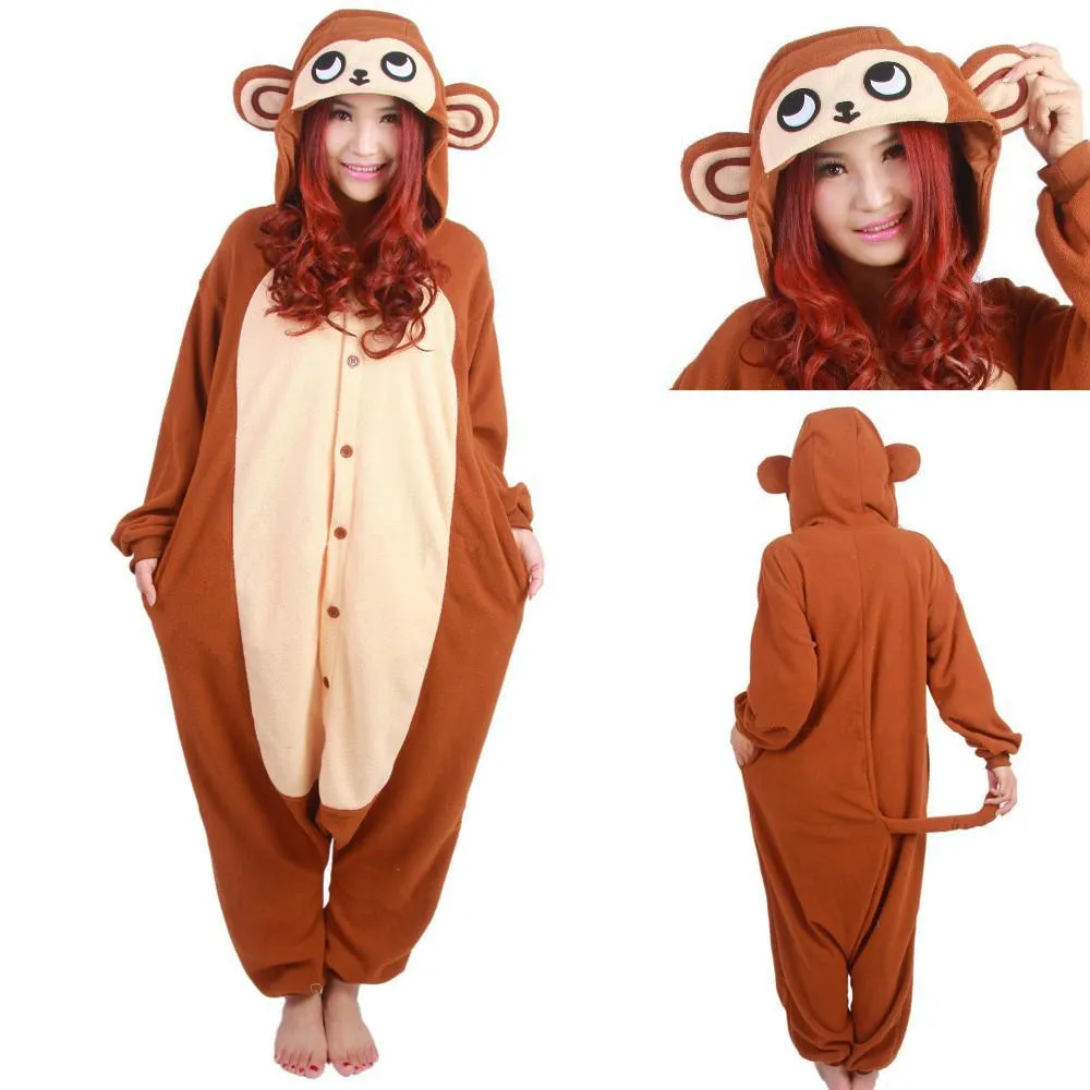 Animal Adult Monkey Onesies Hoodie kigurumi costume Pajamas