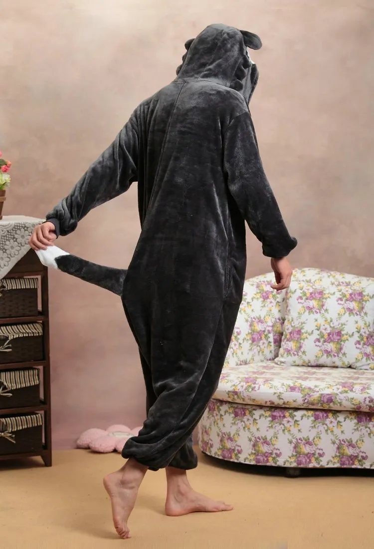 Animal Adult Pajamas Timber Wolf Hoodie kigurumi