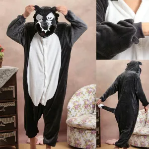 Animal Adult Pajamas Timber Wolf Hoodie kigurumi