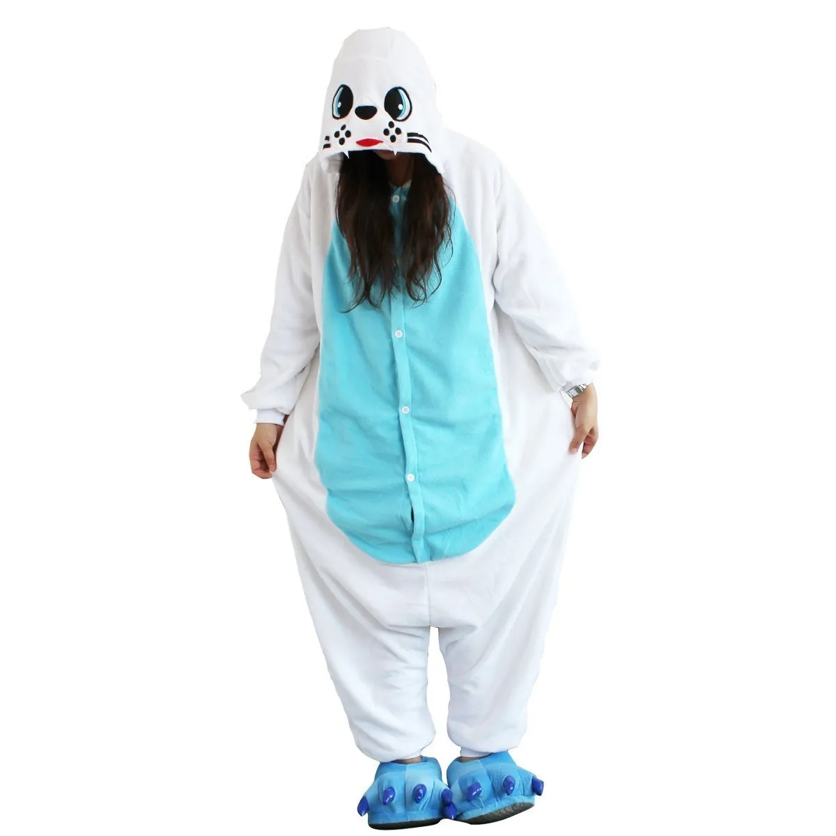 Animal Adult Sea Lion Onesie Kigurumi Hoodie Costume Pajamas