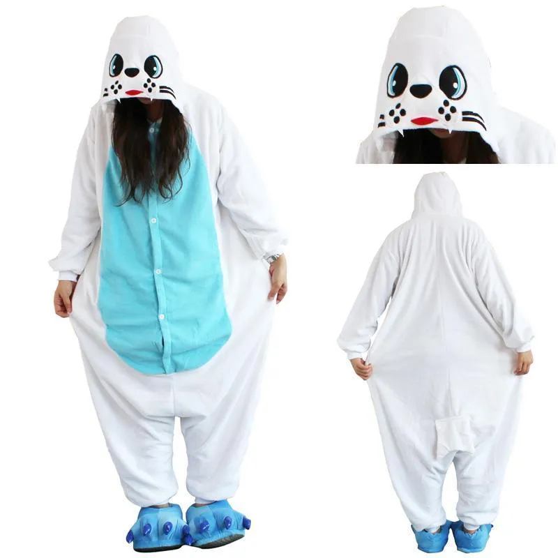 Animal Adult Sea Lion Onesie Kigurumi Hoodie Costume Pajamas