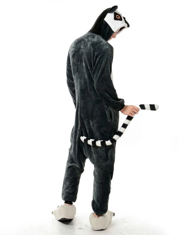 Animal Cat Kigurumi Hoodie Tailed Onesie Costume Pajamas