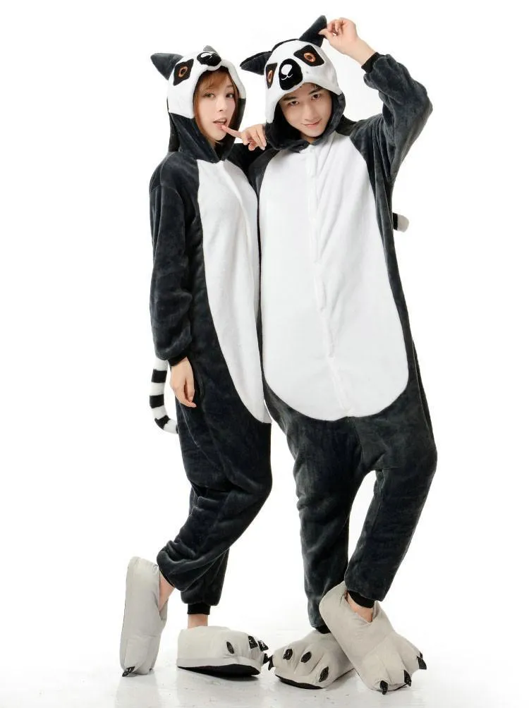 Animal Cat Kigurumi Hoodie Tailed Onesie Costume Pajamas