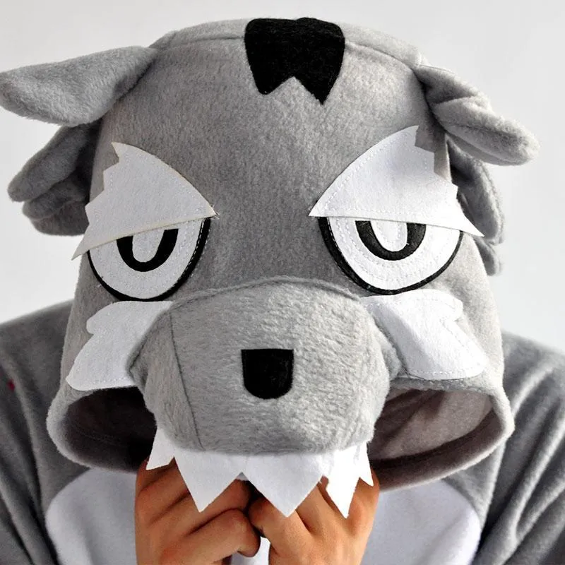 Animal Unisex Wolf Onesies Hoodie Kigurumi Costume Pajamas