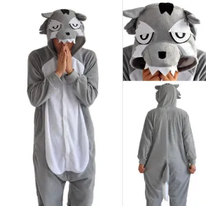 Animal Unisex Wolf Onesies Hoodie Kigurumi Costume Pajamas