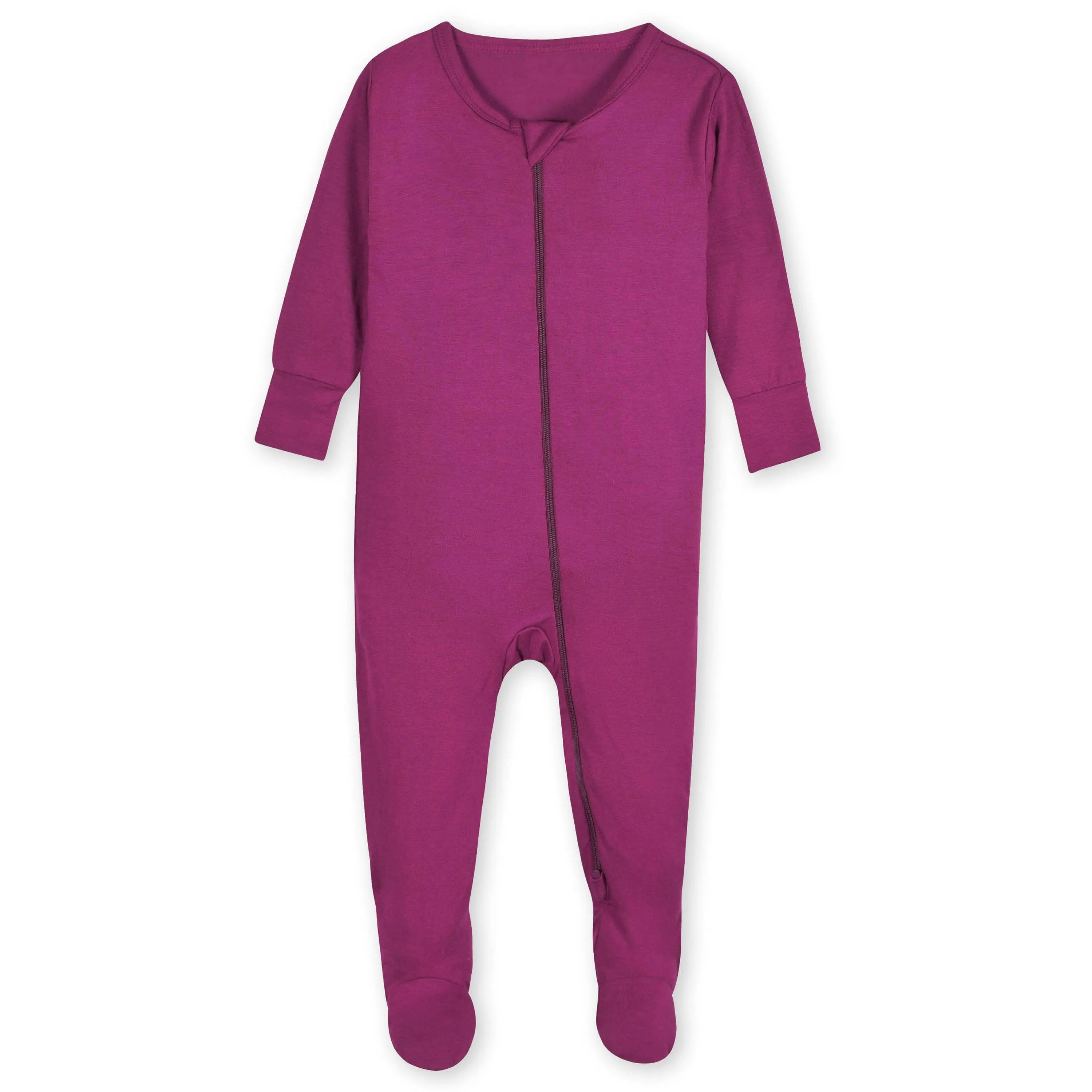 Baby & Toddler Raspberry Buttery Soft Viscose Made from Eucalyptus Snug Fit Footed Pajamas