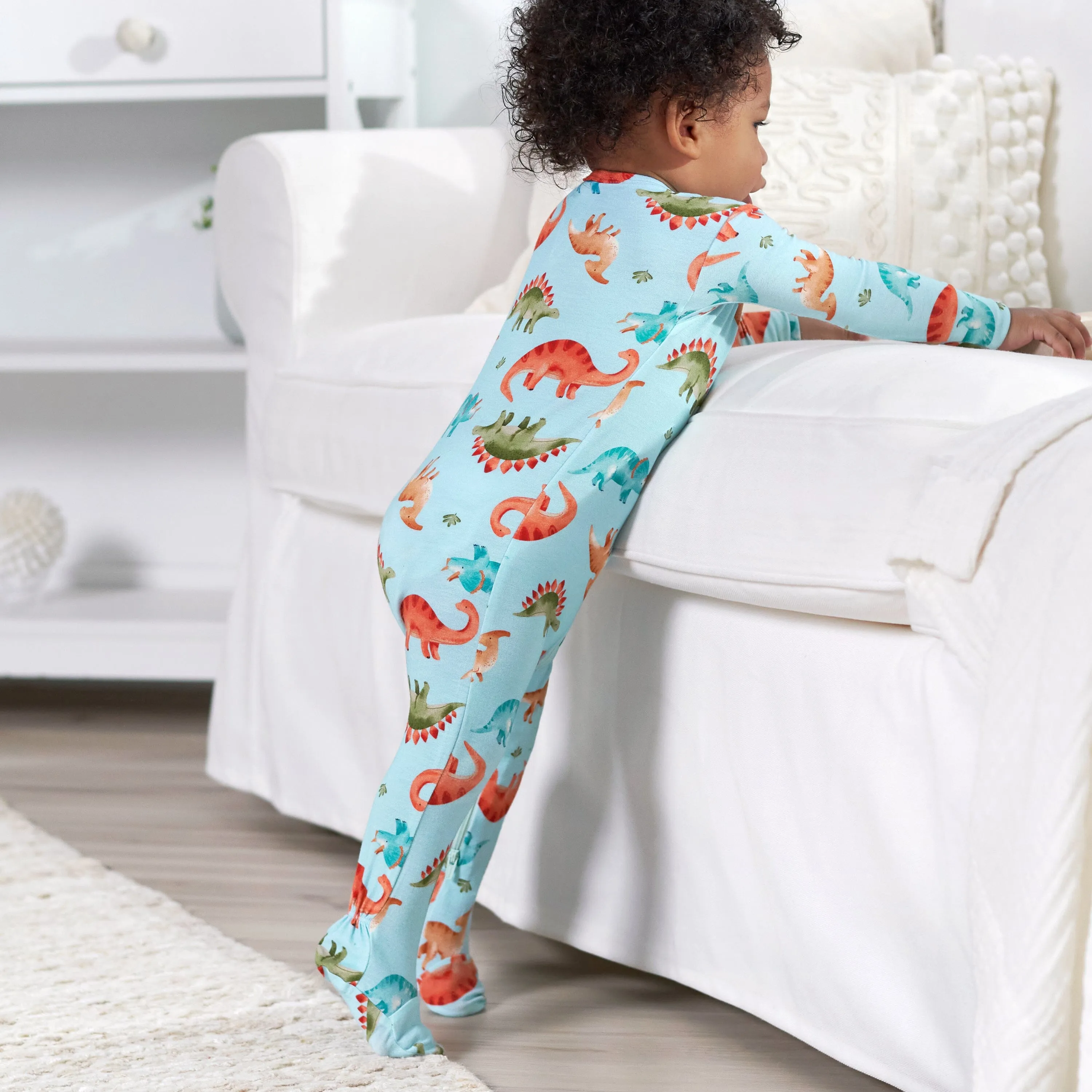 Baby & Toddler Snugosaurous Buttery Soft Viscose Made from Eucalyptus Snug Fit Footed Pajamas