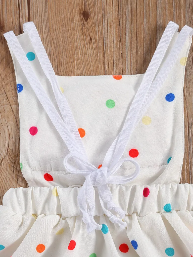 Baby Bright Rainbow Polka Dot Dress