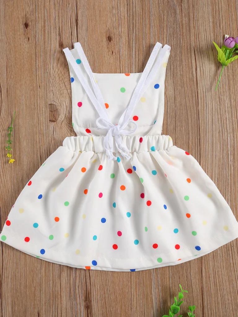 Baby Bright Rainbow Polka Dot Dress