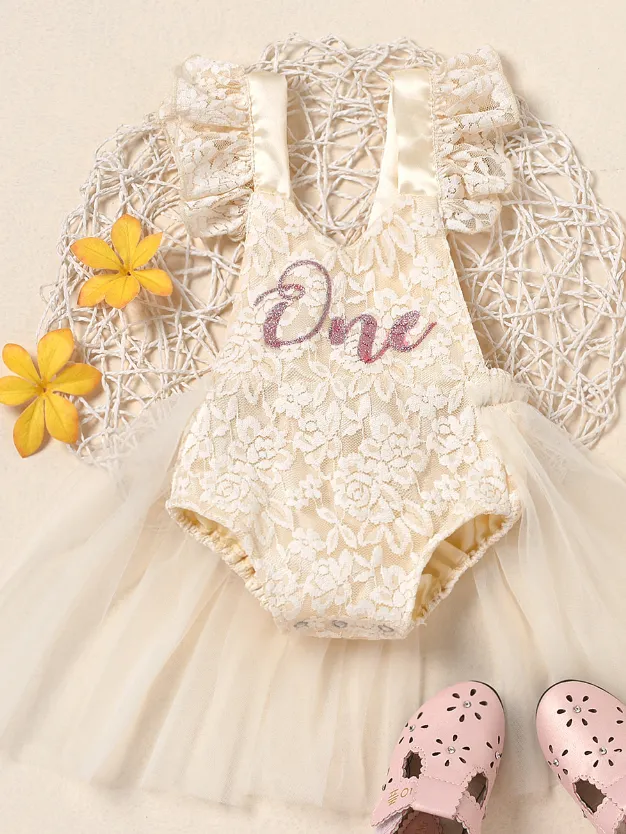 Baby "One" Lace Onesie