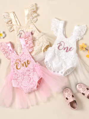 Baby "One" Lace Onesie