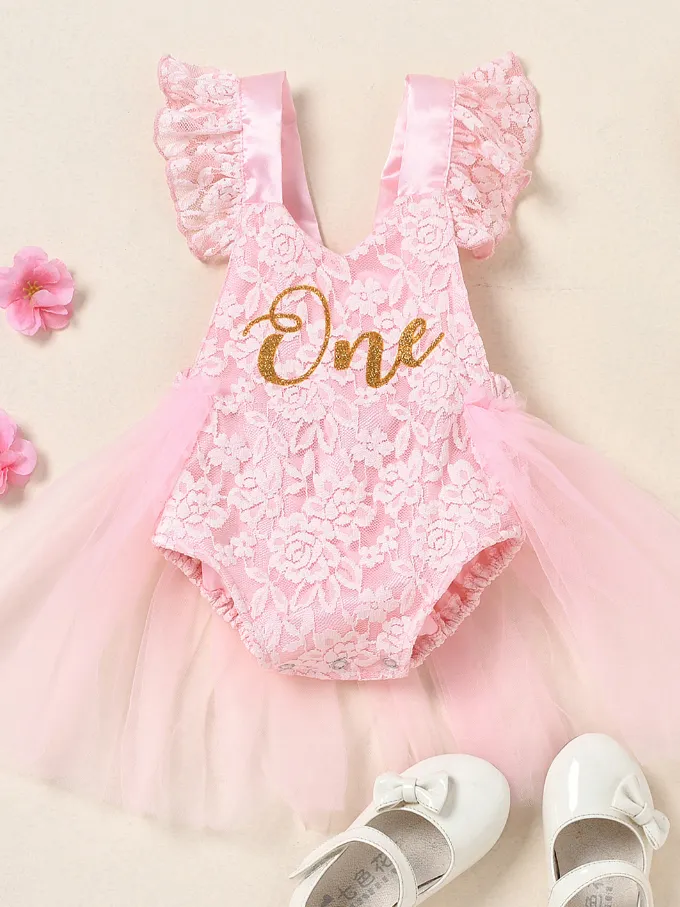 Baby "One" Lace Onesie