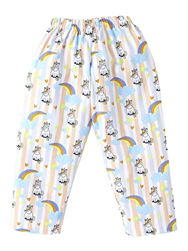 baby wish Kids Sleepsuit for Baby Boy’s and Girl’s 100% Cotton Pajamas Set Full Sleeve Sleep Shirt and Pants Sleepwear with Pocket Baby Clothing Sets Pjs (Cloud Rainbow, 9-10 Years)