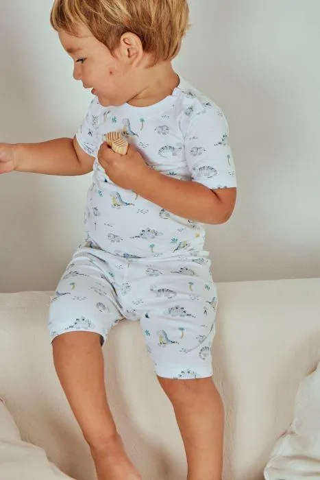 Babycottons Dino's Art Boy Short Sug Fit Pajama Set