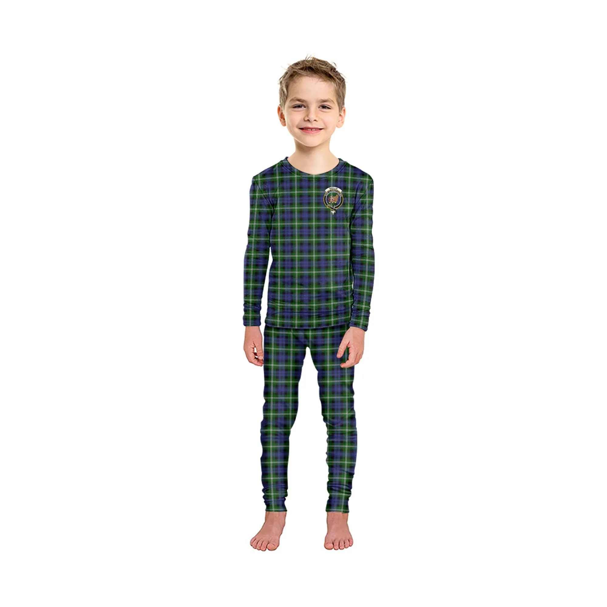 Baillie (Bailey) Tartan Pajamas Family Set with Family Crest