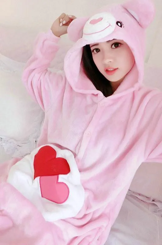 Bear Kigurumi Pajamas Hoodie Costume Animal Flannel Onesies