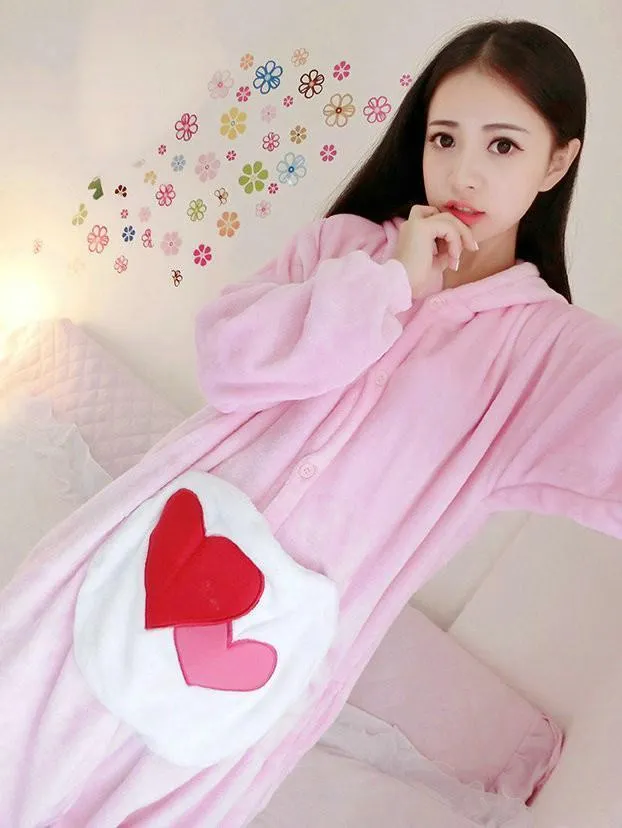 Bear Kigurumi Pajamas Hoodie Costume Animal Flannel Onesies