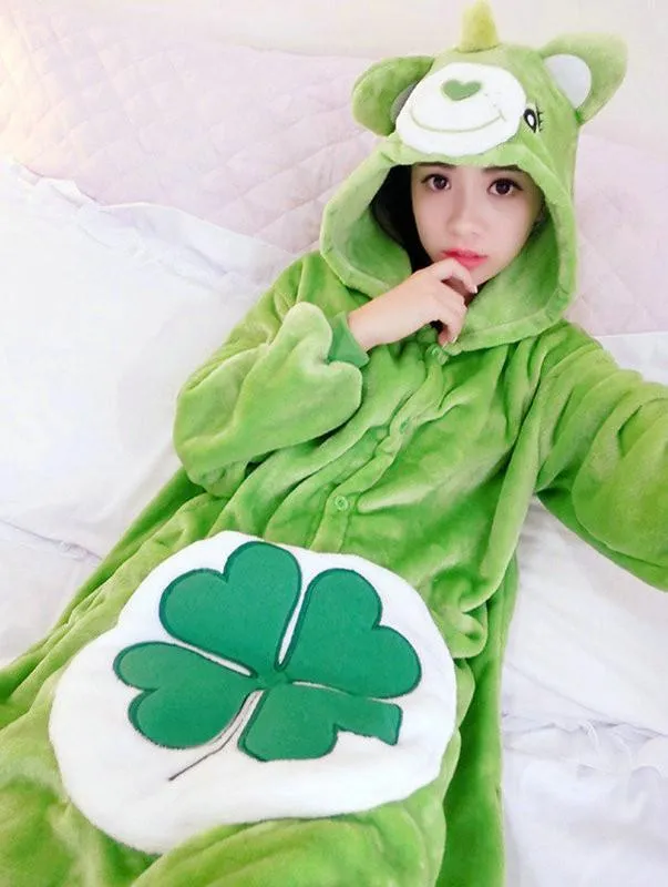 Bear Kigurumi Pajamas Hoodie Costume Animal Flannel Onesies