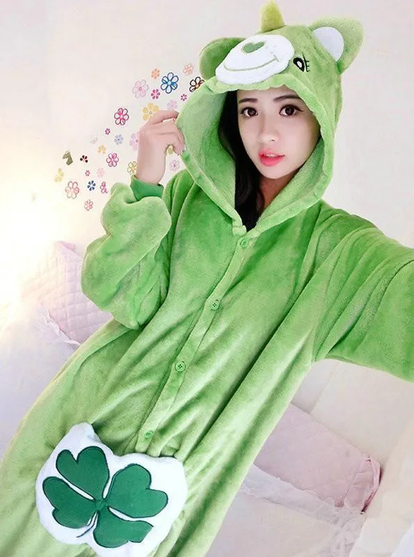 Bear Kigurumi Pajamas Hoodie Costume Animal Flannel Onesies