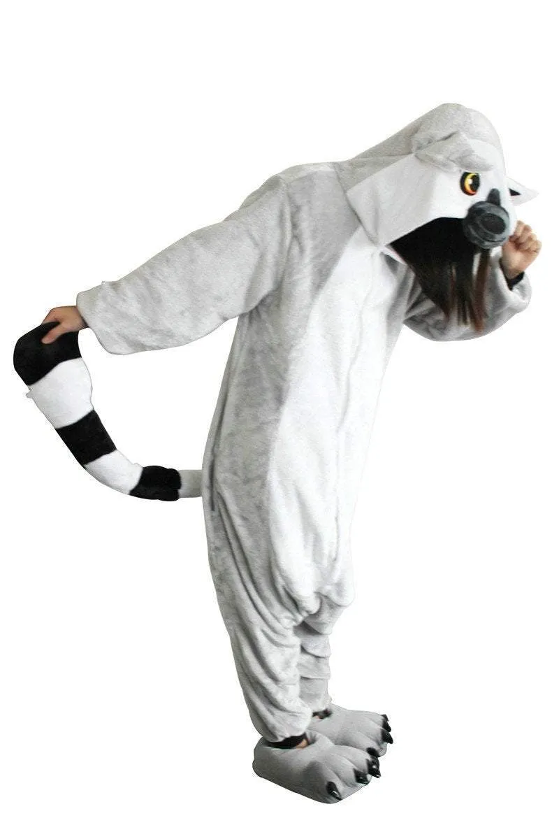 Big Tail Lemur Onesies Hoodie Pajamas Animal Kigurumi Pajamas