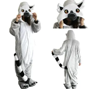 Big Tail Lemur Onesies Hoodie Pajamas Animal Kigurumi Pajamas