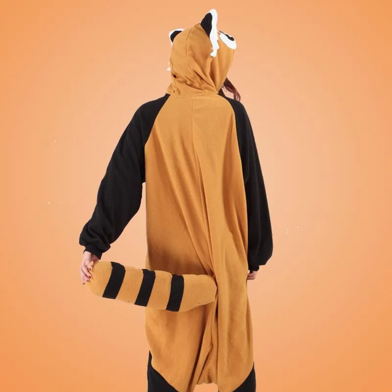 Black Racoon Onesies Hoodie Kigurumi Costume Pajamas