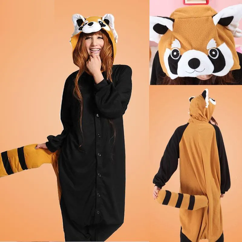 Black Racoon Onesies Hoodie Kigurumi Costume Pajamas