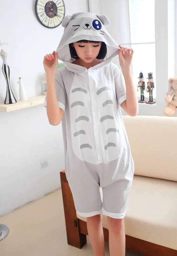 Blink Totoro Pajamas Animal Onesie Hoodie Kigurumi Short Sleeve