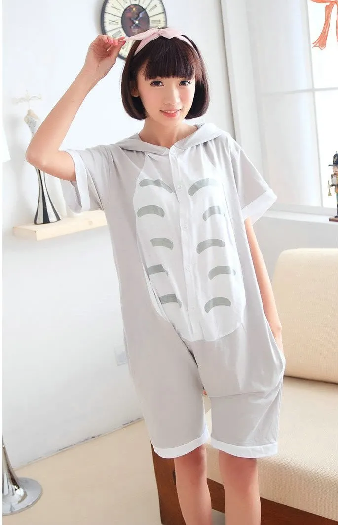 Blink Totoro Pajamas Animal Onesie Hoodie Kigurumi Short Sleeve