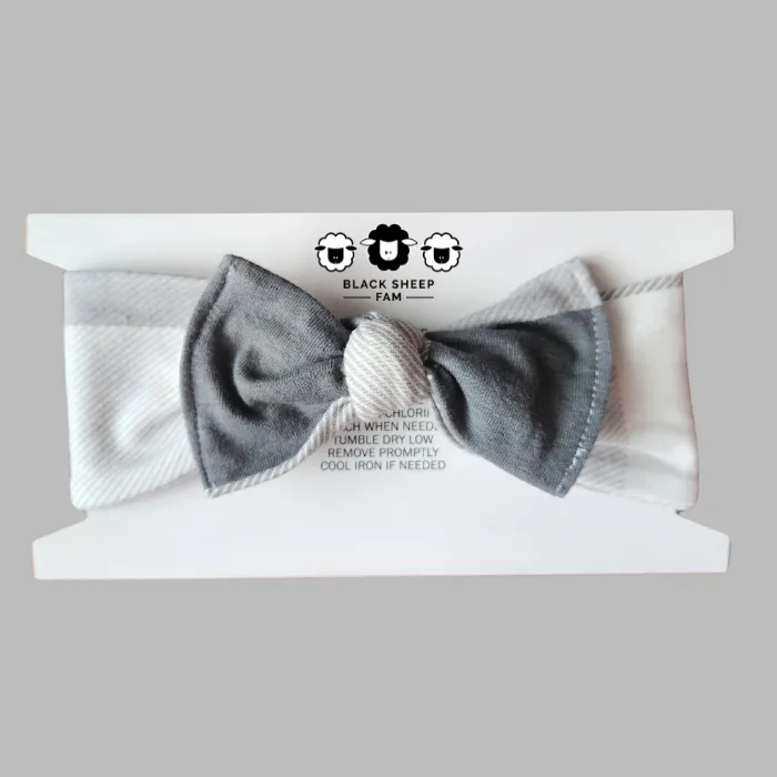 Bow Headband - Fireside Plaid