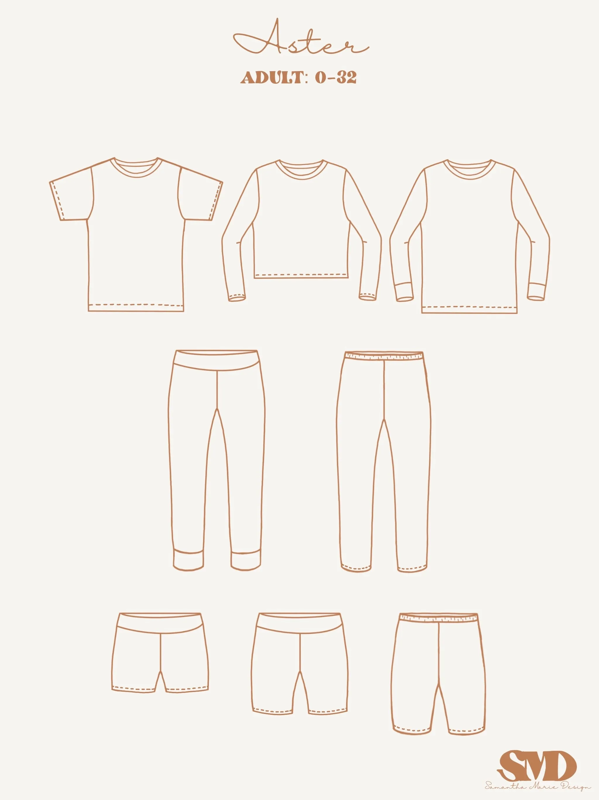 Bundle Aster Pajamas Digital Sewing Pattern