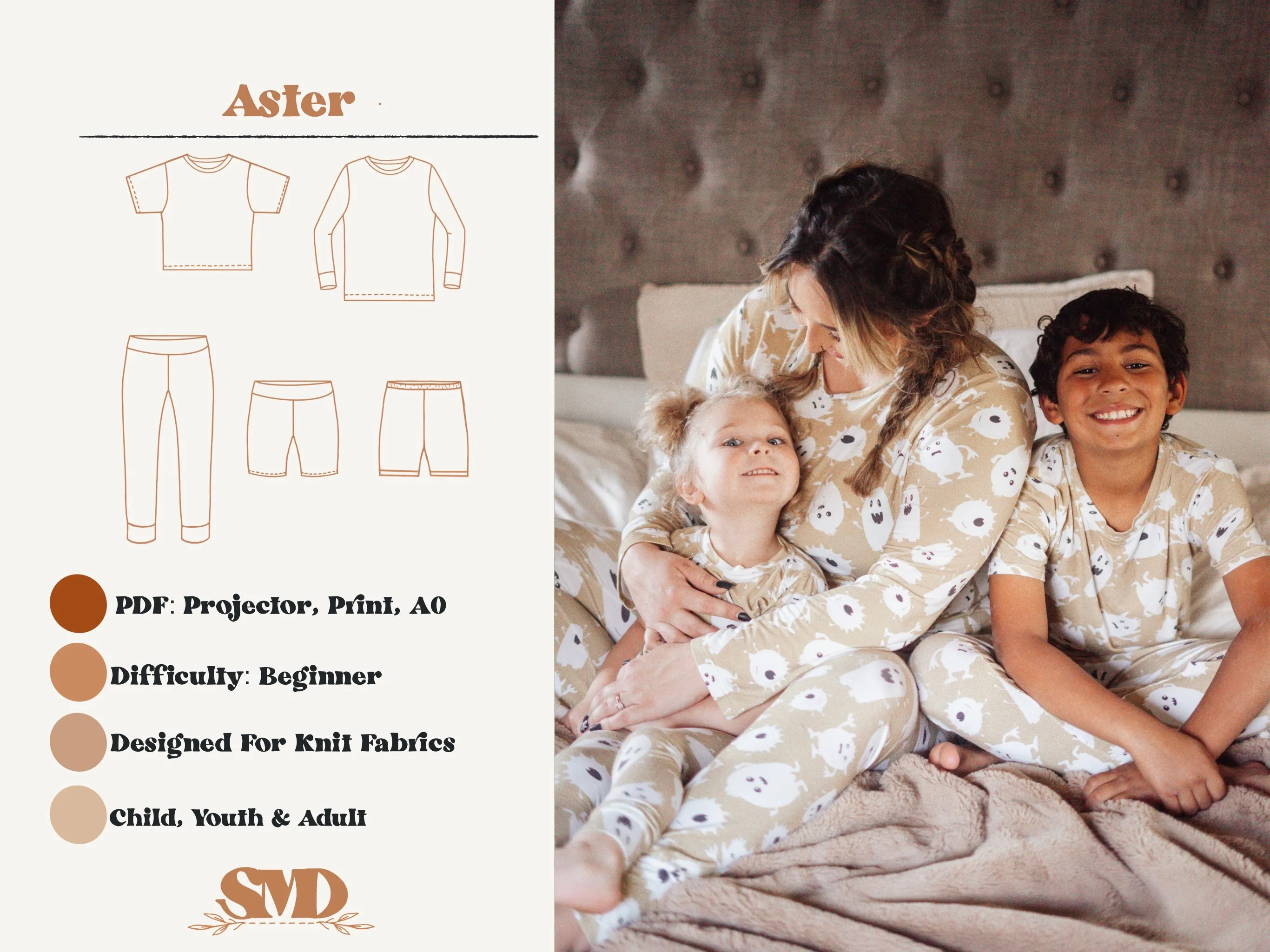 Bundle Aster Pajamas Digital Sewing Pattern