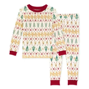 Burt's Bees Organic Two-Piece Pajamas Gingerbread Fair Isle