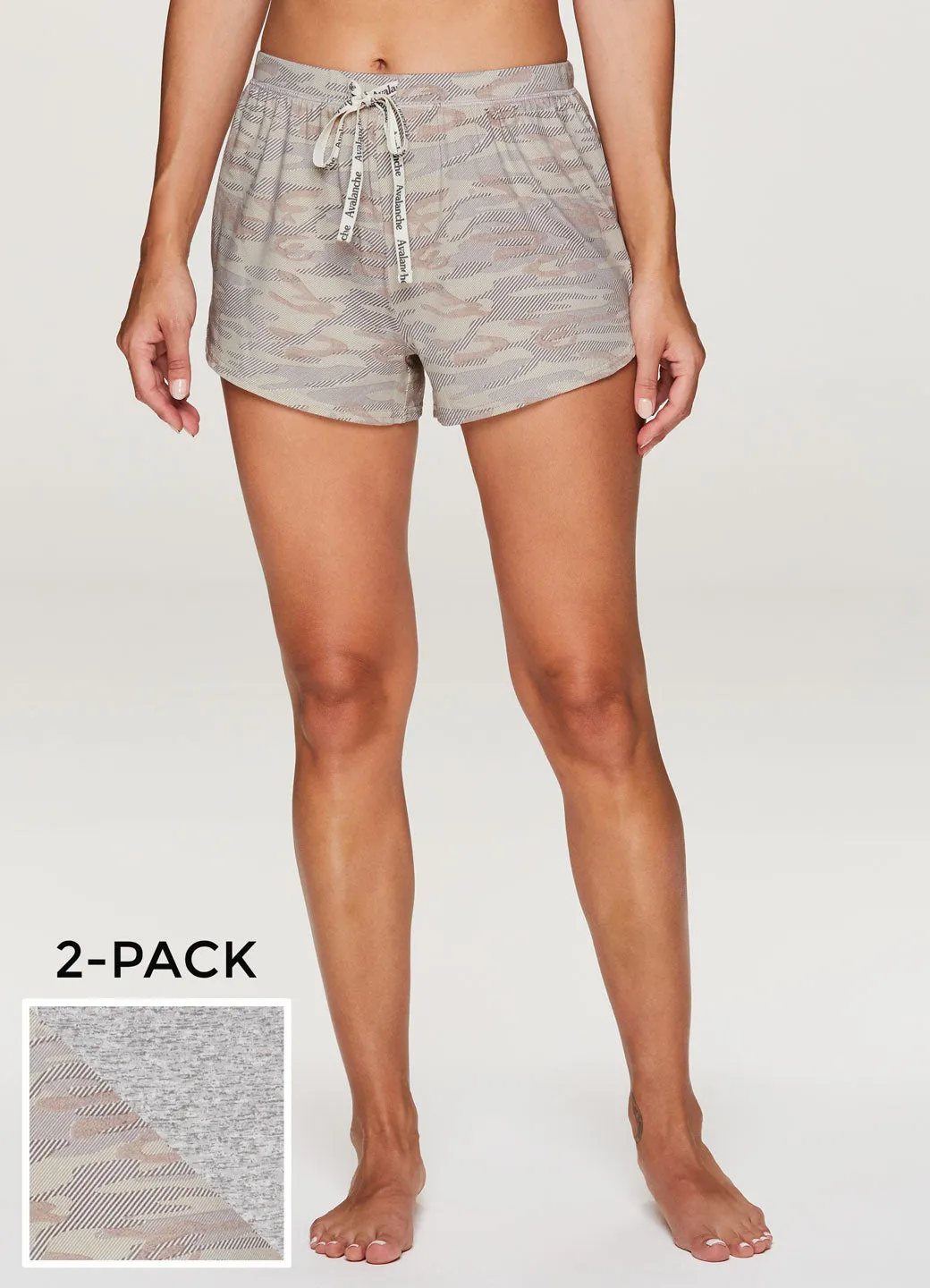 Camo/Solid Jersey Pajama Shorts Set 2-Pack