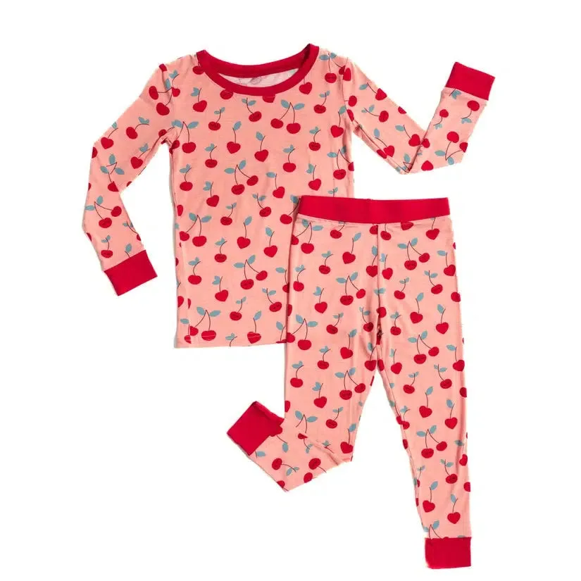 Cherry on Top Two-Piece Bamboo Viscose Pajama Set