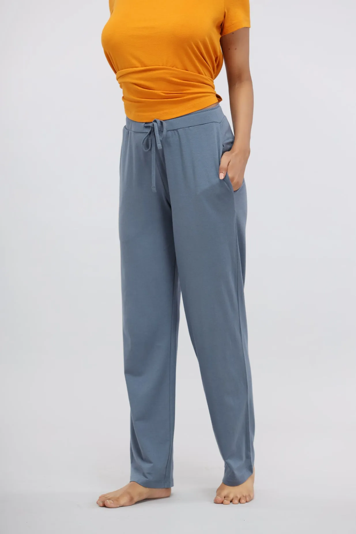 China Blue Supima® Straight Lounge Pant